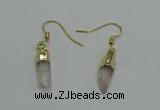 NGE250 5*16mm - 5*18mm sticks white crystal gemstone earrings