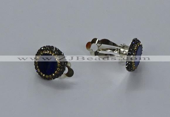 NGE282 15mm - 16mm coin lapis lazuli gemstone earrings wholeasle