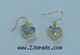 NGE360 10*10mm - 11*11mm heart druzy agate earrings wholesale