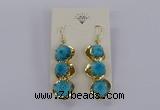 NGE395 10*32mm - 12*38mm druzy agate gemstone earrings