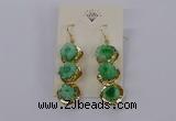 NGE396 10*32mm - 12*38mm druzy agate gemstone earrings