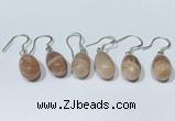 NGE412 10*14mm teardrop moonstone earrings wholesale