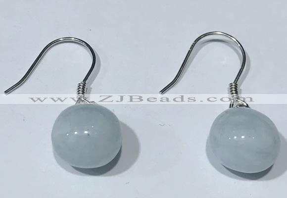 NGE425 10*10mm teardrop aquamarine earrings wholesale