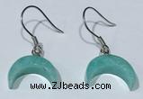 NGE433 10*14mm moon-shaped amazonite earrings wholesale