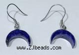 NGE434 10*14mm moon-shaped lapis lazuli earrings wholesale