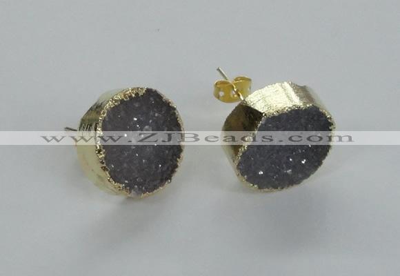 NGE50 16mm - 18mm freefrom druzy agate earrings wholesale