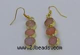 NGE5042 10*30mm - 10*32mm druzy agate gemstone earrings wholesale