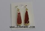 NGE5171 10*28mm - 10*30mm flat teardrop mookaite earrings