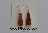 NGE5171 10*28mm - 10*30mm flat teardrop mookaite earrings