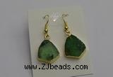 NGE5175 15*20mm australia chrysoprase earrings wholesale