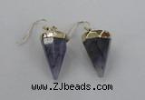 NGE63 14*20mm - 15*22mm cone agate gemstone earrings wholesale