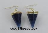 NGE64 14*20mm - 15*22mm cone agate gemstone earrings wholesale