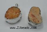 NGP1007 25*35mm - 35*45mm freeform druzy agate beads pendant