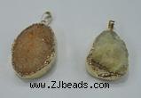 NGP1025 25*35mm - 35*45mm freeform druzy agate beads pendant