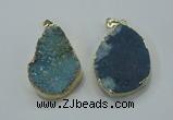 NGP1028 25*35mm - 35*45mm freeform druzy agate beads pendant