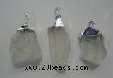 NGP1085 20*30mm - 25*50mm nuggets white crystal pendants