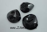 NGP1131 40*45 - 50*55mm faceted teardrop plated druzy agate pendants