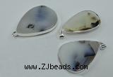 NGP1152 30*40mm - 40*50mm freeform agate pendants with brass setting