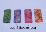 NGP135 5pcs 30*60mm rectangle dyed imperial jasper gemstone pendants