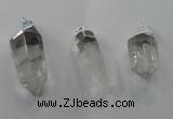 NGP1350 10*35mm - 15*60mm faceted nuggets white crystal pendants