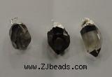 NGP1354 15*35mm - 20*40mm faceted nuggets smoky quartz pendants