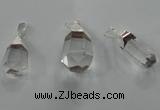 NGP1356 15*30mm - 20*35mm faceted nuggets white crystal pendants