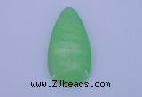 NGP140 2pcs 30*60mm teardrop dyed white jade gemstone pendants