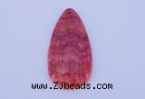 NGP141 2pcs 30*60mm teardrop dyed rhodochrosite gemstone pendants