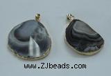 NGP1449 30*40mm - 35*45mm freeform botswana agate pendants