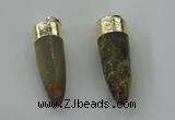 NGP1455 11*35mm - 13*45mm bullet agate gemstone pendants wholesale