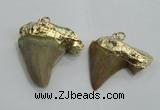 NGP1456 20*30mm - 25*35mm shark teeth pendants wholesale