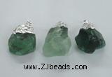 NGP1482 20*35mm - 25*45mm nuggets green fluorite pendants