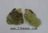 NGP1502 20*30mm - 25*50mm nuggets lemon quartz pendants