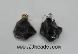 NGP1505 20*30mm - 25*50mm nuggets smoky quartz pendants