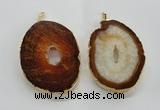 NGP1545 50*65mm - 55*75mm freeform druzy agate gemstone pendants