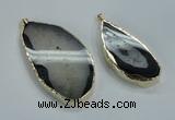 NGP1551 30*55mm - 40*70mm freeform druzy agate pendants