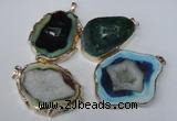 NGP1552 35*40mm - 45*55mm freeform druzy agate pendants