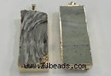 NGP1556 20*50mm - 22*50mm rectangle druzy agate pendants