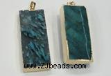 NGP1558 20*50mm - 22*50mm rectangle druzy agate pendants