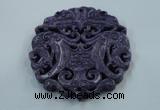 NGP1625 66*67mm Carved dyed natural hetian jade pendants wholesale