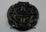 NGP1640 65*67mm Carved dyed natural hetian jade pendants wholesale