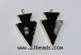 NGP1694 28*50mm - 30*55mm arrowhead agate gemstone pendants