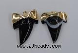 NGP1779 35*45mm - 38*55mm teeth-shaped agate gemstone pendants
