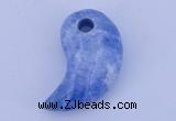 NGP178 2pcs 10*20*35mm dyed blue lace agate gemstone pendants