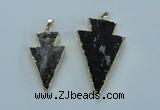NGP1818 18*38mm - 28*45mm arrowhead druzy agate gemstone pendants
