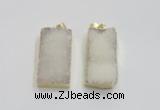 NGP1823 15*30mm - 20*35mm rectangle druzy agate pendants