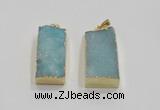 NGP1824 15*30mm - 20*35mm rectangle druzy agate pendants