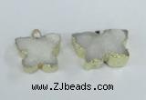 NGP1855 22*30mm - 25*35mm butterfly druzy agate gemstone pendants