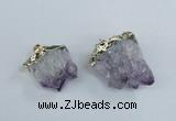 NGP1859 20*25mm - 30*40mm nuggets druzy amethyst pendants