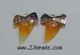 NGP1889 35*45mm - 38*55mm teeth-shaped agate gemstone pendants